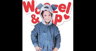 Onesie Woezel van Woezel & Pip - Pyjama - Verkleedkleding - Kinderpyjama - Jongens & Meisjes - Maat 116/122