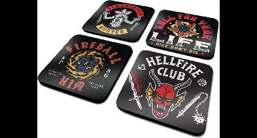 STRANGER THINGS 4 - Hellfire Club - Official Coaster Pack / Onderzetter