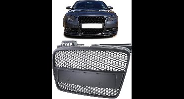 Embleemloze Honingraat Grill Geschikt Voor Audi A4 B7 Limousine Avant 2004 t/m 2007 S4 Rs4 Look