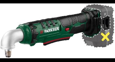PARKSIDE® Haakse accu-slagboormachine 20 V zonder accu en lader - Snelheid zonder belasting: 0-1700 / 0-2250 min-1 - Max. koppel: 76 Nm - 2 Koppelstanden (40 / 76 Nm) - Slagfrequentie: 0-2400 / 0-3400 min-1