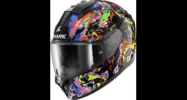 SHARK Ridill 2 Raging Beast Zwart Violet Yellow KVY - Maat XL - Helm