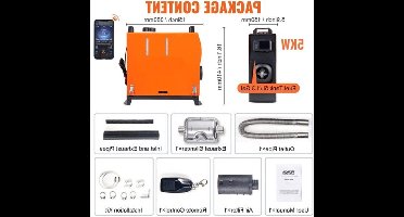 Diesel Luchtverwarmer - Standkachel - Auto verwarming - Parkeer Heater - 12V Diesel Heater - 5KW - met LCD Scherm - en Afstandsbediening - voor Auto - Vrachtwagen - Boot - Camper - met Bluetooth