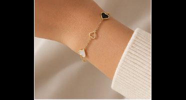Armband - Goudkleurig -Roestvrij staal- verguld - dames - Vrouwen - feest sieraden - verjaardag cadeau - cadeau - vakantie