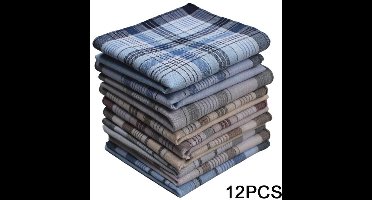 12 Stuks Zakdoek van Satijnkatoen – Klassiek, Zacht en Vochtafvoerend - Een Retro Zakdoek voor Heren: De Ideale Keuze als Cadeau (Willekeurige Kleur, 38 cm)