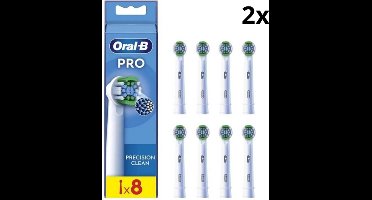 Oral B PRO Precision Clean Opzetborstels Wit - 2 x 8 stuks