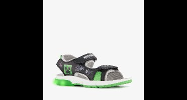Minecraft jongens sandalen met lichtjes zwart groen - Maat 31
