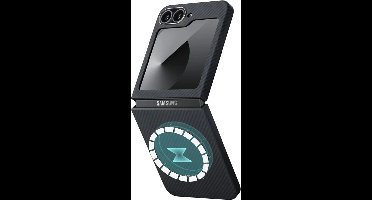 PITAKA MagEZ 5 Hoesje Geschikt voor Samsung Galaxy Z Flip 6 - Compatibel met MagSafe - Back Cover 600D Aramidevezels - Ultra Dun - Zwart