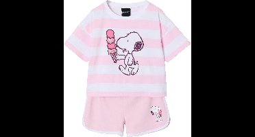 Vertbaudet Gestreepte set voor meisjes SNOOPY