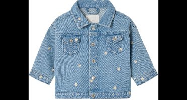 Vertbaudet Denim jas baby meisjes bloemen