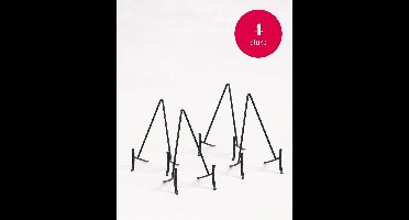 vtwonen - Bordenstandaard - Bordenhouder - Zwart - 11x20 cm - Set van 4