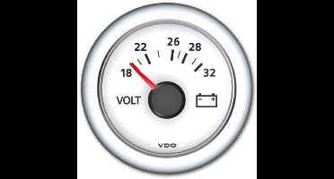 VDO ViewLine witte Voltmeter 12 Volt