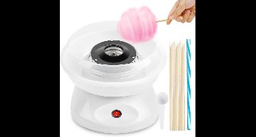 Core® Suikerspinmachines - Suikerspin - Suikerspinmachine - Met Stokjes - Wit - 27cm x 27cm x 14cm