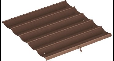 JAQZY Pergola Zeil - Pergola Zonwering - 250 x 255 cm - Intrekbaar - 10 drainageoogjes - PA-gecoat polyester - Chocoladebruin