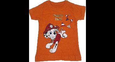 Tshirt Paw Patrol - Maat 74 - 80 - Model Pup Marshall - Oranje - Koningsdag - EK / WK