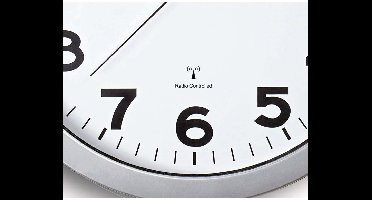MAULstep Wandklok 35RC incl. batterij - zilver - 1 stuk - Ø 35 x 5 cm - MAUL