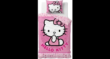 Hello Kitty Dekbedovertrek - 140 x 200 cm - Polyester - Roze