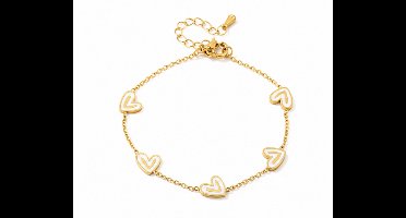 Armband - Goudkleurig- verguld - dames - Vrouwen - feest sieraden - verjaardag cadeau - cadeau - vakantie