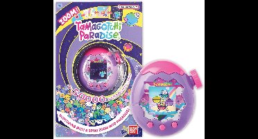 Bandai - Tamagotchi Paradise Sky - Virtueel dier om op te voeden - Tamagotchi met zoomwiel - Interactief speelgoed in het Engels - Paars en roze Sky Model - Kinderspeelgoed 6 jaar oud en + - 43423