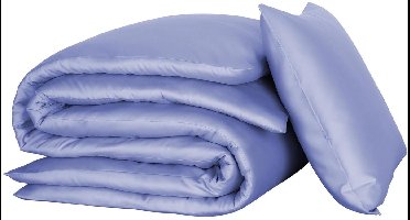 De Witte Lietaer Dekbedovertrek Olivia Sky Blue - 140 x 200/220 cm - Katoen Satijn