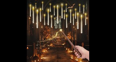 20 Stuks Kerstmis zwevende kaarsen met afstandsbediening - Magische hangende kaars met timer - Flikkerende, warm licht zwevende kaarsen - Halloween, Kerstmis, Verjaardagsfeestdecoratie