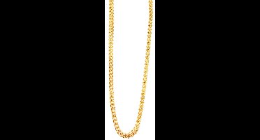 Raptor Raptor Unisex Ketting Diano Raptor vierkante Franco ketting van roestvrij staal, goudkleurig,