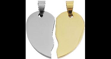 Raptor Raptor Unisex Hanger Sharik Raptor roestvrijstalen partnerhanger, gegraveerd, hartvormig