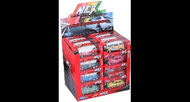 Welly speelgoedauto Volkswagen hippie bus pull-back 11,5cm metaal.