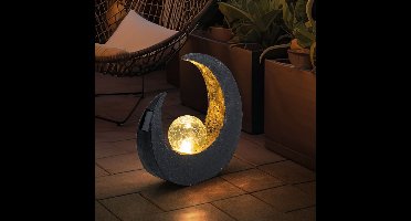 LED halvemaan maan solar lamp tuin vloerverlichting glazen bol licht veranda pad patio oprit solar licht pad licht