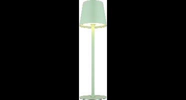 Tafellamp Buitenlamp Tuinlamp Zijlamp Patio lamp, metaal kunststof lichtgroen opaal, touchdimmer, LED 3W 130LM 3000K warm wit, H 36 cm