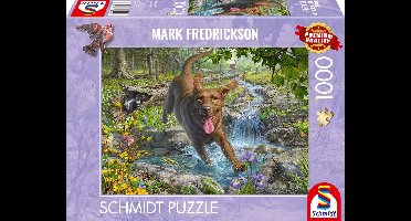 Schmidt - Legpuzzel - Hondenliefde, lentewandeling met Labrador Retriever - Mark Fredrickson - 1000 stukjes - Volwassenen - vanaf 12 jaar