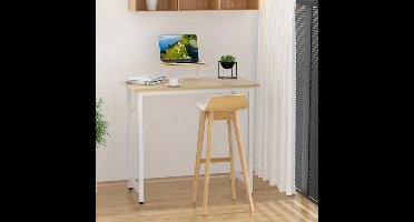 Bureau – Computertafel – Werkplek – Schrijftafel – Met Monitorstandaard – Compact 80x40x75 cm – Stevig Metalen Frame