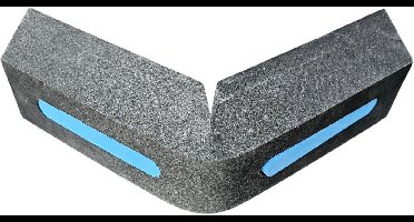BREG Steigerfender - EVA foam - hoek 50 x 8 x 6 cm - waterdicht - Zwart