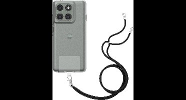 Just in Case hoesje met koord geschikt voor Motorola Edge 60 Pro Hoesje met Koord - Flexibele Case - Transparant