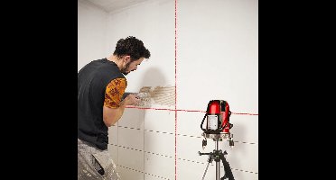 Laser Level - Zelfnivellerend - 5-lijns - 6-punts - Rood laserwaterpas - Zelfnivellerend - Hogere zichtbaarheid, nauwkeurig - Horizontale en verticale aanpassing - Met statief - Rood