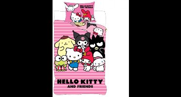 Hello Kitty friends Dekbedovertrek 140 X 200 cm - 70x90 cm - katoen