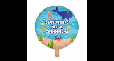 Folieballon - Zwemdiploma - 46cm - Zonder vulling