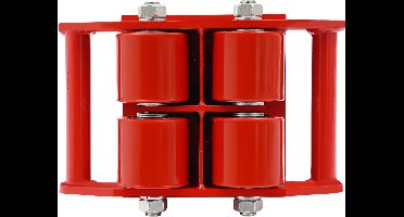 Transportwielen 6T IndustriëLe Roller Verplaatsingsschaats Rood 360°Rotatiekap Voor Meubels Wasmachines Transportonderstel