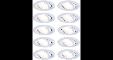 LED-inbouwlamp FixedLED Set van 10 draaibaar 25° 10x4,8W 10x460lm 230V 3000K Wit