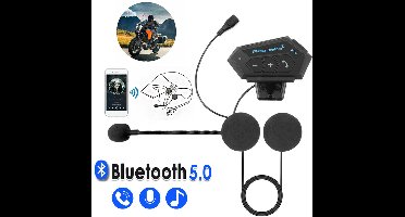 Bluetooth-headset voor motorhelm, stereo Bluetooth-oortelefoon, draadloze handsfree microfoon, waterdichte muziekspeler met luidspreker, voor motorrijder
