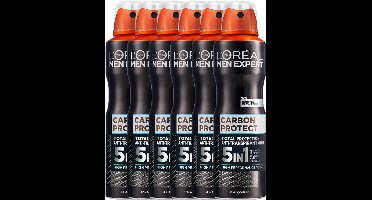 L’Oréal Paris Men Expert Carbon Protect 5in1 Deodorant Spray - Voordeelverpakking 6 x 150 ml