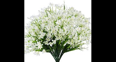 6 Bundels Kunstnarcissen – UV-bestendige Kunstbloemen voor Buiten – Kunstbloemen & -struiken voor Binnen, Buiten, Tuin, Veranda, Kantoor en Bruiloftsdecoratie – Wit