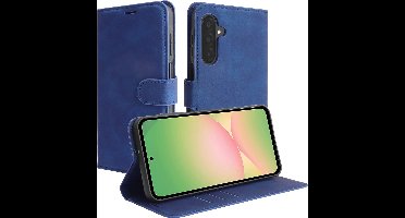 Just in Case hoesje geschikt voor Samsung Galaxy A57 Hoesje met Pasjeshouder - Premium Bookcase - Blauw