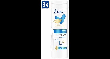 8 x Dove Body Love Bodylotion - Light Care - met Ceramide Restoring Serum - 400 ml