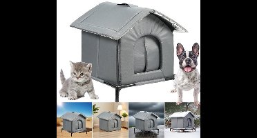 Geïsoleerde Buitenhuis voor Katten - Winterbestendig Onderkomen voor Zwerfkatten en Kleine Dieren | Vorstvrij en Waterdicht Ontwerp voor Tuin, Garage en Buitenruimte | Veilig en Knus Dierenverblijf