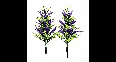 2 Stuks Kunst Lavendel Planten Valse Bloemen Groen Voor Woonkamer Huis Interieur Decoratie