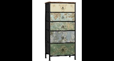 Trendique - Ladekast - Ladenkastje - Ladenkasten Slaapkamer - Ladekasten - Dressoir - Dressoir kasten - 5 Laden - 45.5 x 95.5 x 30 CM