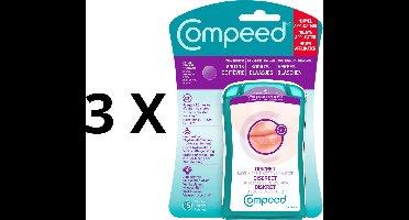 COMPEED Patch tegen koortsblaasjes tripack 3 x 15 stuks - discreet en helend