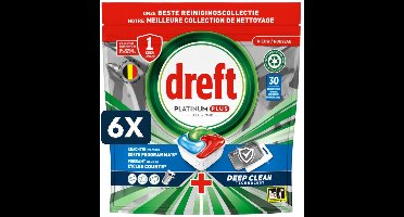 6 x Dreft Platinum plus Allin1 - 30tabs465g - original deep clean vaatwasmiddel