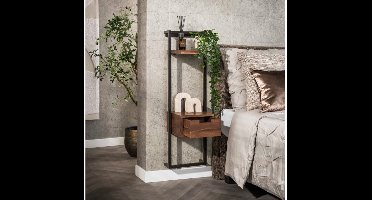 Nachtkastje air solid XS - Massief acacia drift brown