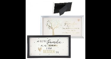 Depesche fotolijst cadeau houten decoratie met spreuk 19x10cm.